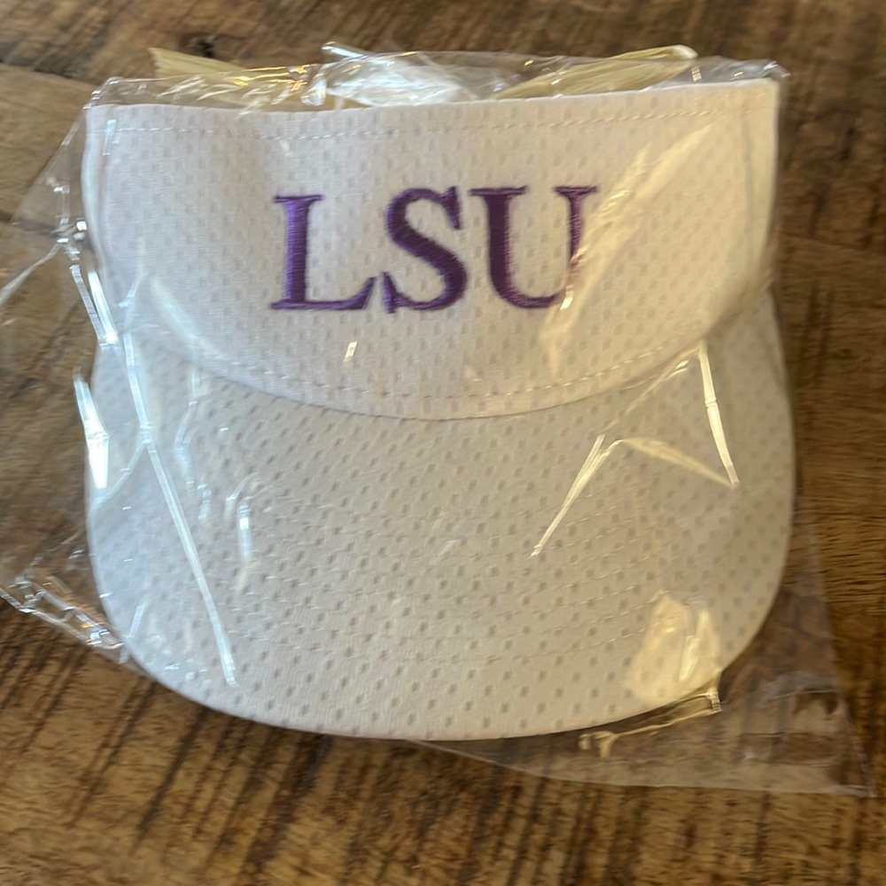 Youth monogrammed “LSU” visor